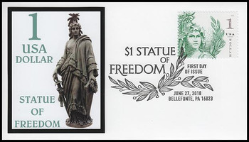 5295 / $1 Statue Of Freedom FDCO Exclusive 2018 FDC 5295 / $1 Statue Of Freedom FDCO Exclusive 2018 FDC