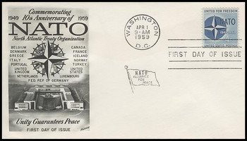 1127 / 4c NATO Fleetwood 1959 First Day Cover 1127 / 4c NATO Fleetwood 1959 First Day Cover