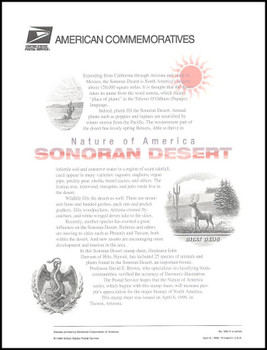 3293 / 33c Sonoran Desert Sheet of 10 ( 2 Panel Set ) 1999 USPS American Commemorative Panel Sealed #566 3293 / 33c Sonoran Desert Sheet of 10 ( 2 Panel Set ) 1999 USPS American Commemorative Panel Sealed #566