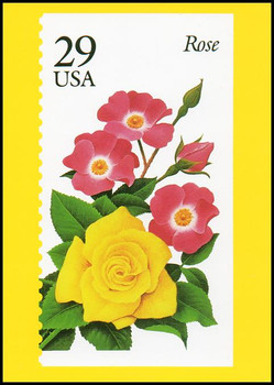 1994 Garden Roses Stamp Collectible Postcard 1994 Garden Roses Stamp Collectible Postcard