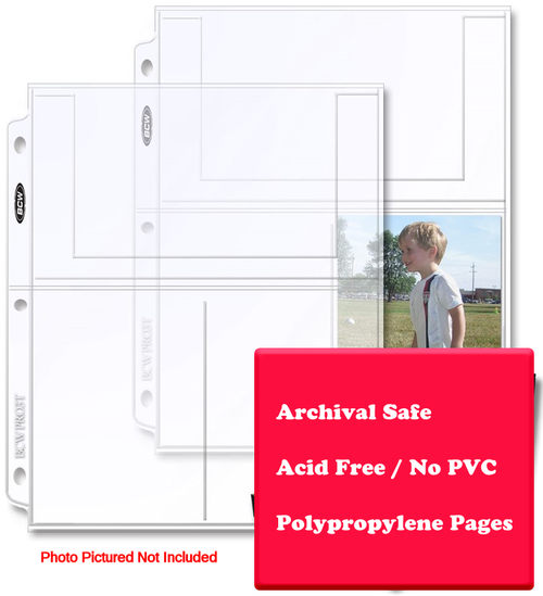 3 Pocket Clear Protector Page for 4 x 6 Photos or Postcards 3 Pocket Clear Protector Page for 4 x 6 Photos or Postcards