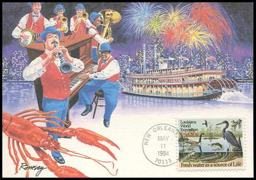 2086 / 20c Louisiana World Exposition 1984 Fleetwood Maximum Card 2086 / 20c Louisiana World Exposition 1984 Fleetwood Maximum Card