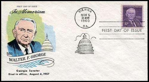 1170 / 4c Walter F. George 1960 Fluegel First Day Cover 1170 / 4c Walter F. George 1960 Fluegel First Day Cover