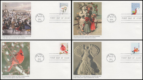 4937 - 4940 / 49c Winter Fun Set of 4 Fleetwood 2014 First Day Covers 4937 - 4940 / 49c Winter Fun Set of 4 Fleetwood 2014 First Day Covers