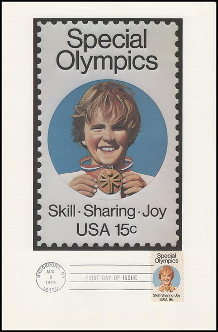 1788 / 15c Special Olympics 1979 Andrews Cachet Maxi Card FDC 1788 / 15c Special Olympics 1979 Andrews Cachet Maxi Card FDC