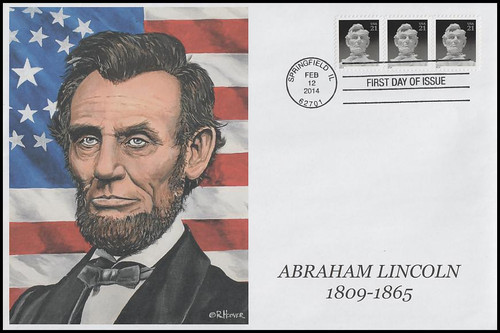 4860 / 21c Abraham Lincoln Oversized Large Format 2014 R. Hoover Printed Limited Edition FDC #2 4860 / 21c Abraham Lincoln Oversized Large Format 2014 R. Hoover Printed Limited Edition FDC #2
