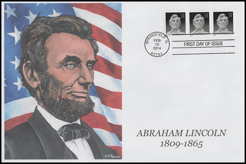 4860 / 21c Abraham Lincoln Oversized Large Format 2014 R. Hoover Printed Limited Edition FDC #3 4860 / 21c Abraham Lincoln Oversized Large Format 2014 R. Hoover Printed Limited Edition FDC #3