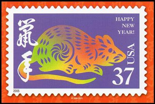 Year of the Rat - Chinese Lunar New Year Collectible Postcards Year of the Rat - Chinese Lunar New Year Collectible Postcards