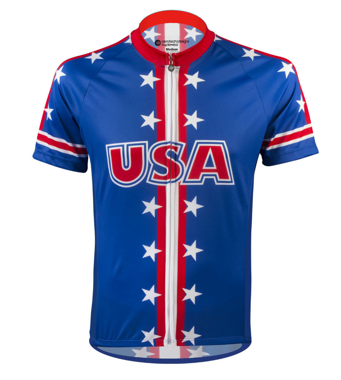 USA Cycling Jersey in Red White and Blue with back pockets and ...