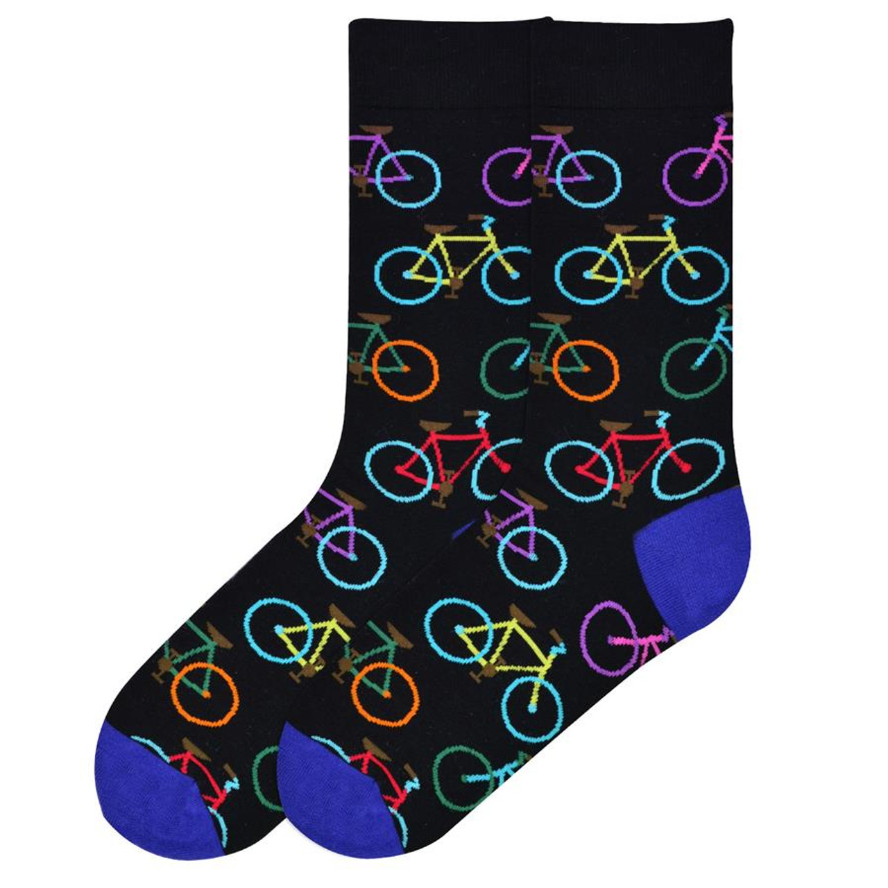 Fun Bright Bike Socks with Funky Colors