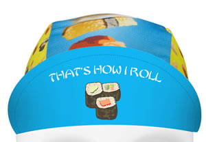 sushi cycling hat