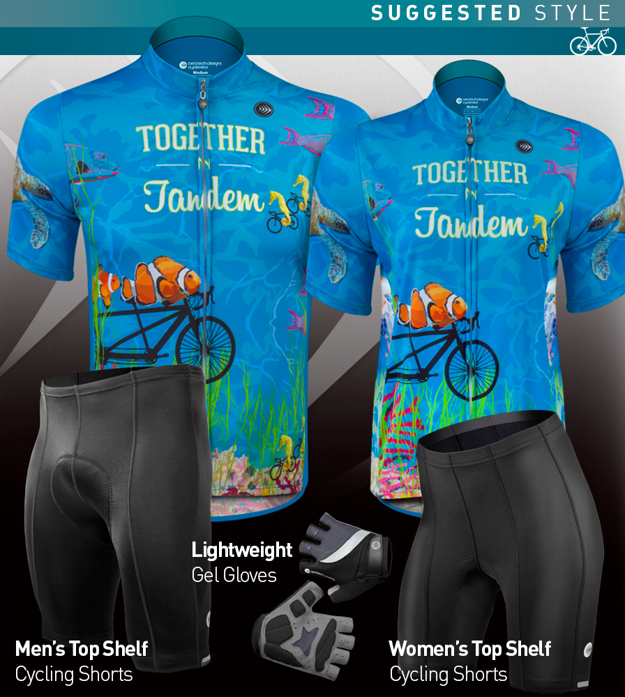 his and hers tandem cycling jerseys