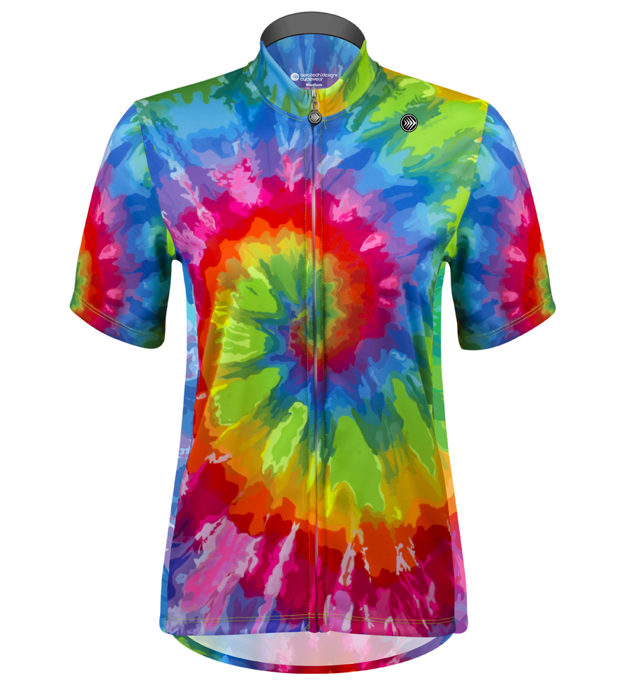 tie dye bike jersey