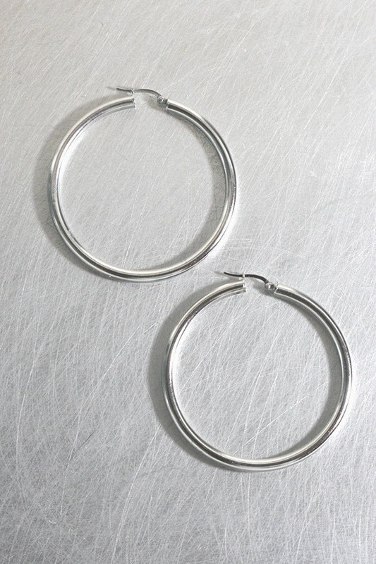 55mm Sterling Silver Large Hoop Snap Earrings from kellinsilver.com