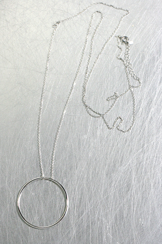 76cm long Circle Necklace Sterling Silver from kellinsilver.com