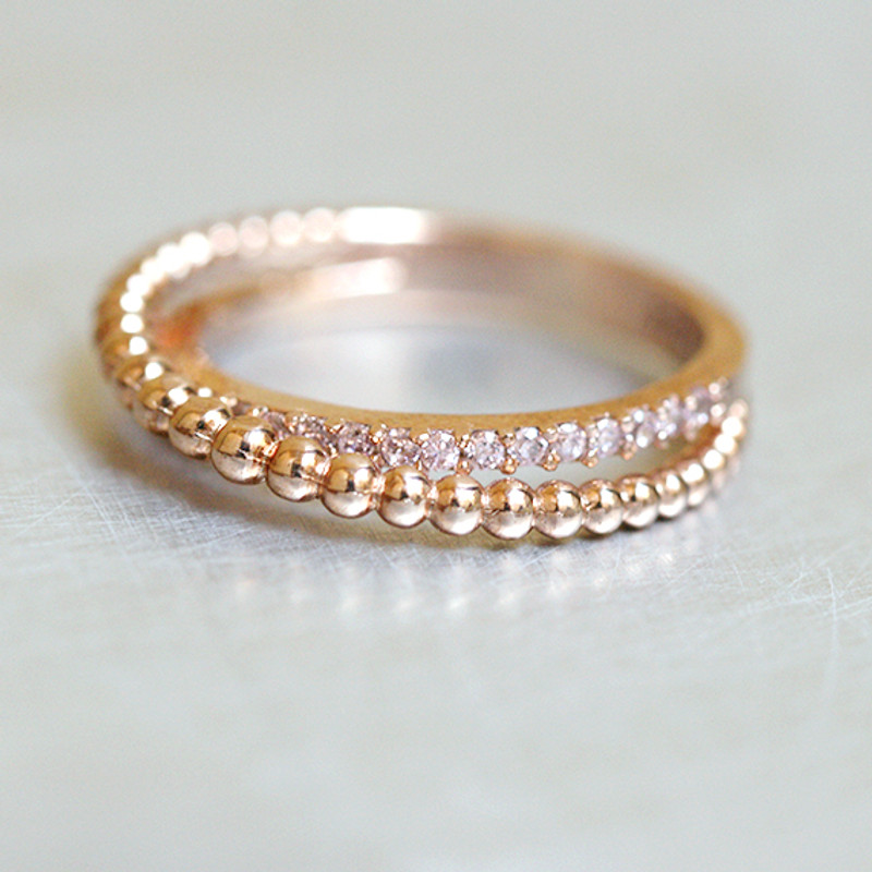 Rose Gold Pink CZ Cross Infinity Ring Sterling Silver from kellinsilver.com