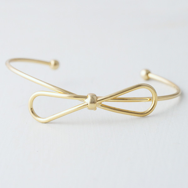 Gold Bow Cuff Bracelet