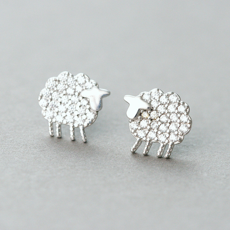 Micro Pave Swarovski Tiny Sheer Stud Earrings from kellinsilver.com
