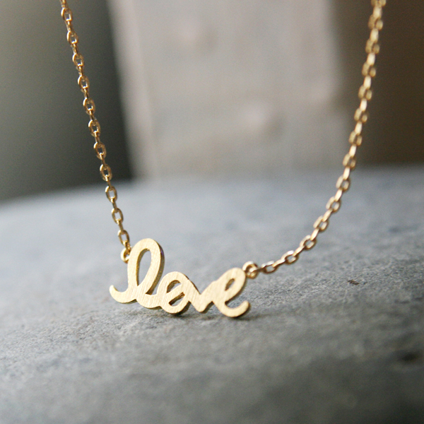 Gold Love Script Necklace Gold Love Script Necklace Gold Love Script Necklace Gold Love Script Necklace