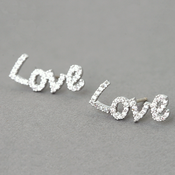 Swarovski Love Stud Earrings White Gold From Kellinsilver Com Love Jewelry Love Word Swarovski Love Stud Earrings White Gold From Kellinsilver Com Love Jewelry Love Word