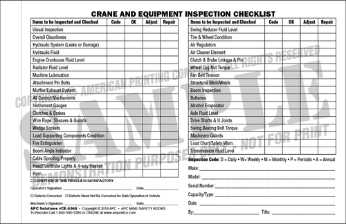 Electric Forklift | Pre-shift Inspection Checklist