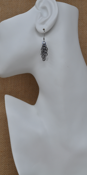 Black Ice Infinity earrings, by Infinitus Designs