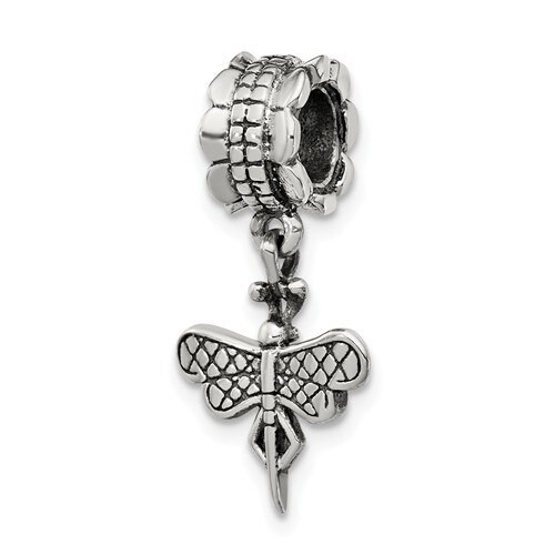 Sterling Silver Dragonfly Dangle Bead QRS514 available at Silver City Sarasota. Sterling Silver Dragonfly Dangle Bead QRS514 available at Silver City Sarasota.