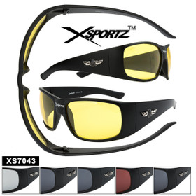Bulk Sports Sunglasses - Style XS7043 (Assorted Colors) (12 pcs.) Bulk Sports Sunglasses - Style XS7043 (Assorted Colors) (12 pcs.)