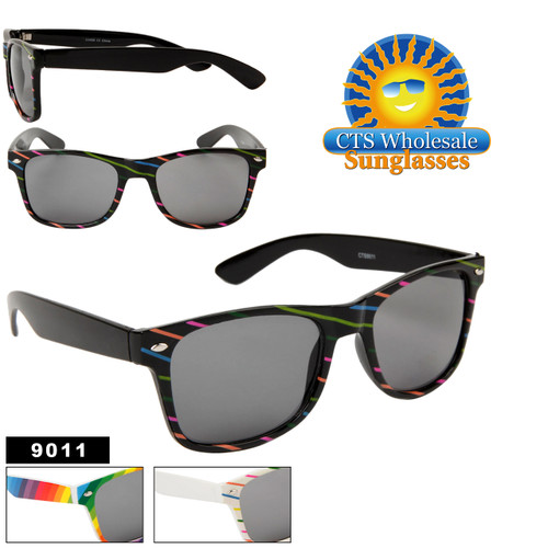 California Classics Wholesale Sunglasses 9011 (12 pcs.) Rainbow Colors!