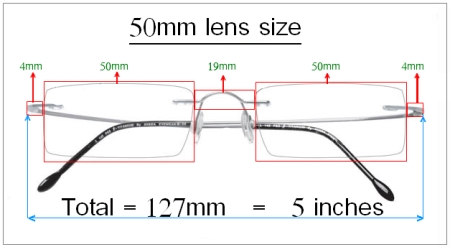 How to measure store glasses frame size