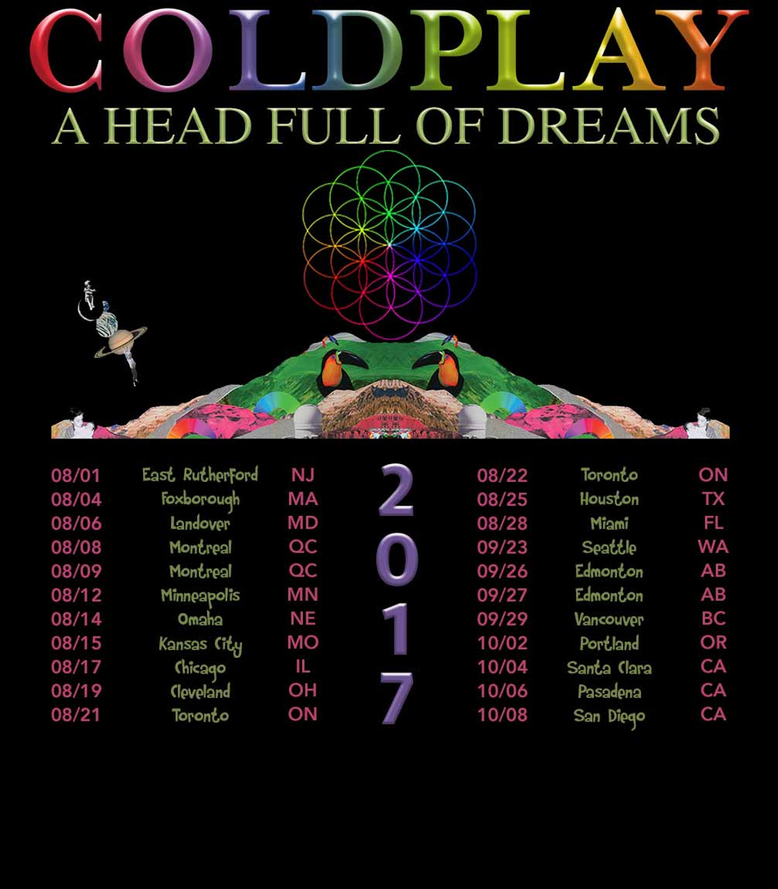 Coldplay Tour Dates Coldplay Tour Dates