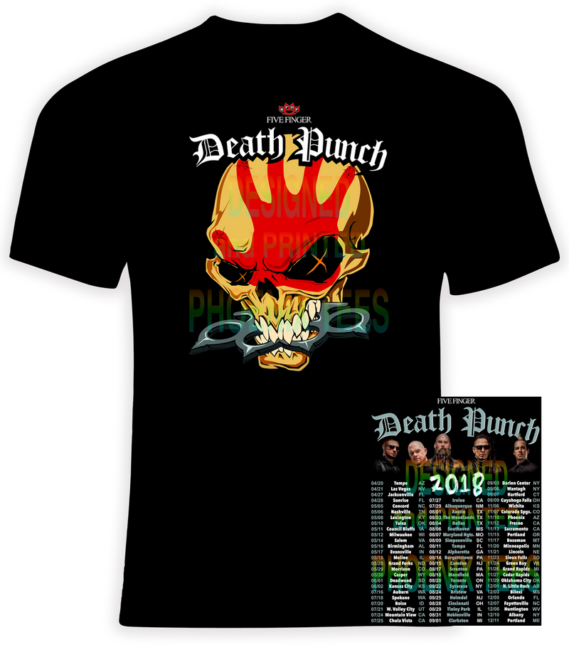 five finger death punch phoenix five finger death punch 2018 concert tour t shirt five finger death punch phoenix five finger death punch 2018 concert tour t shirt