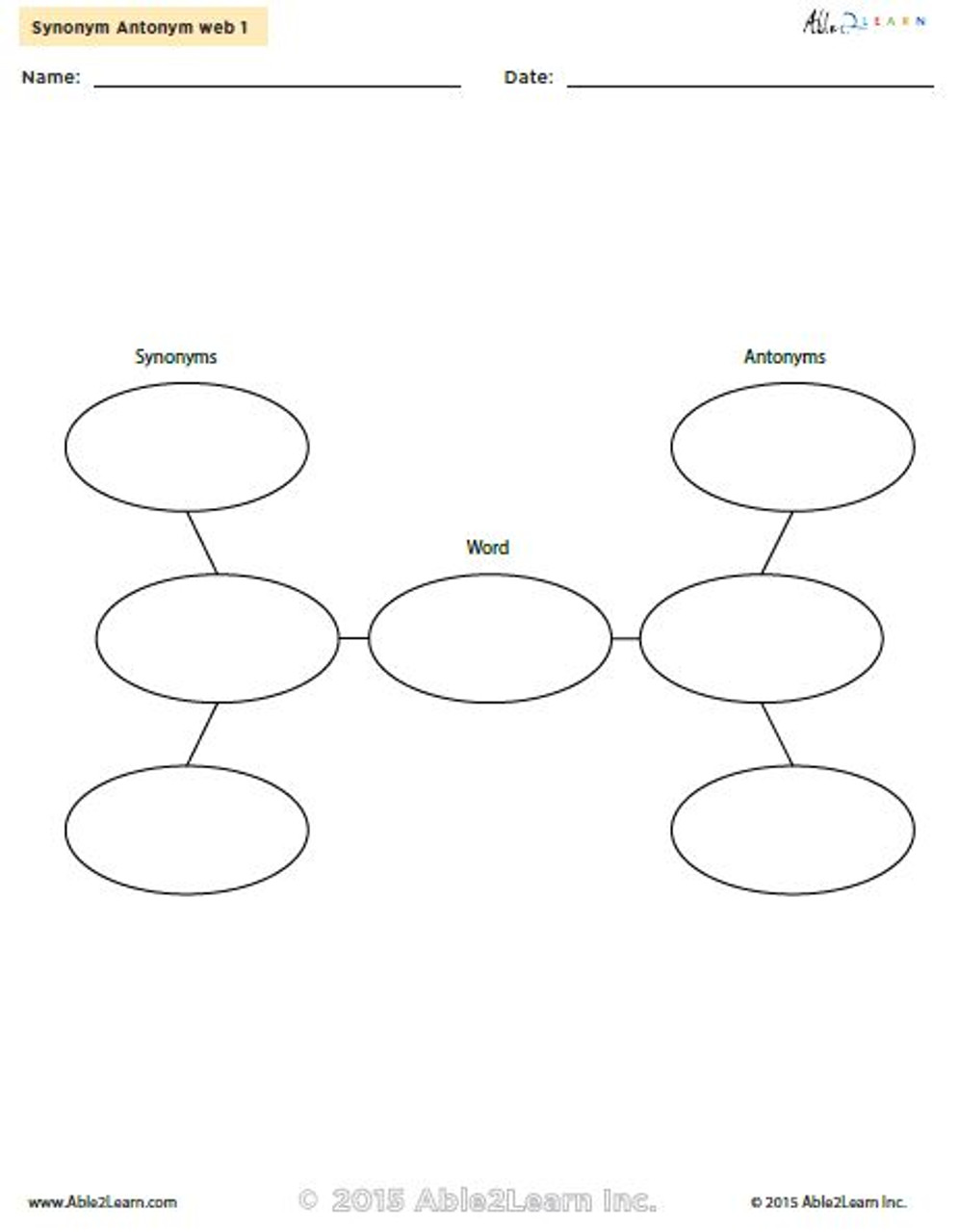 Synonym and Antonym  1 & 2 Able2learn Inc.
