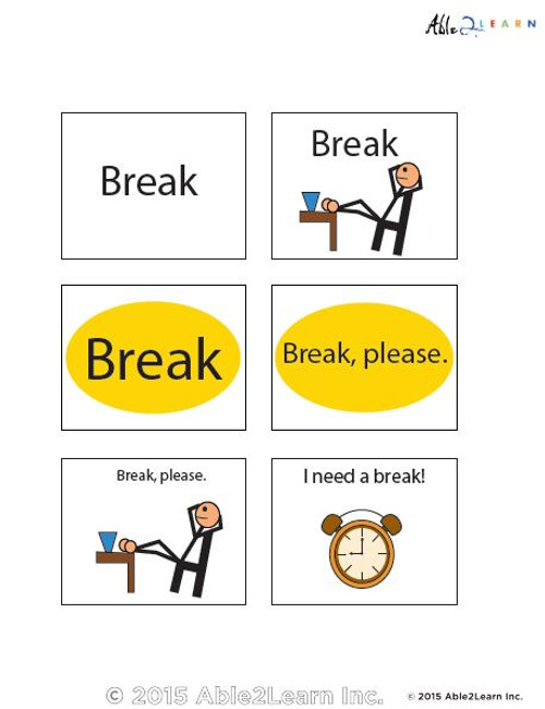 Need a Break Flashcards Free Teaching Resources