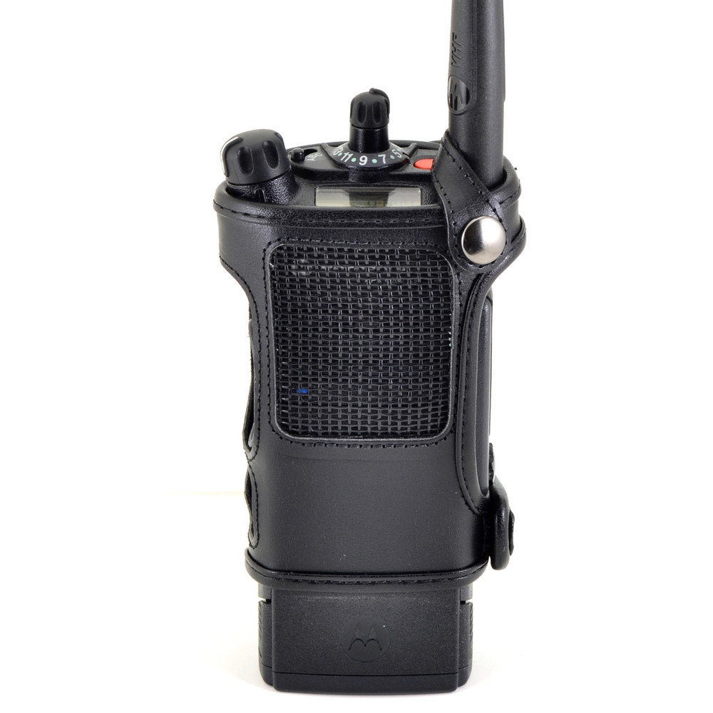 Motorola APX 8000 Belt Carry Holder Case by Turtleback, Black Leather