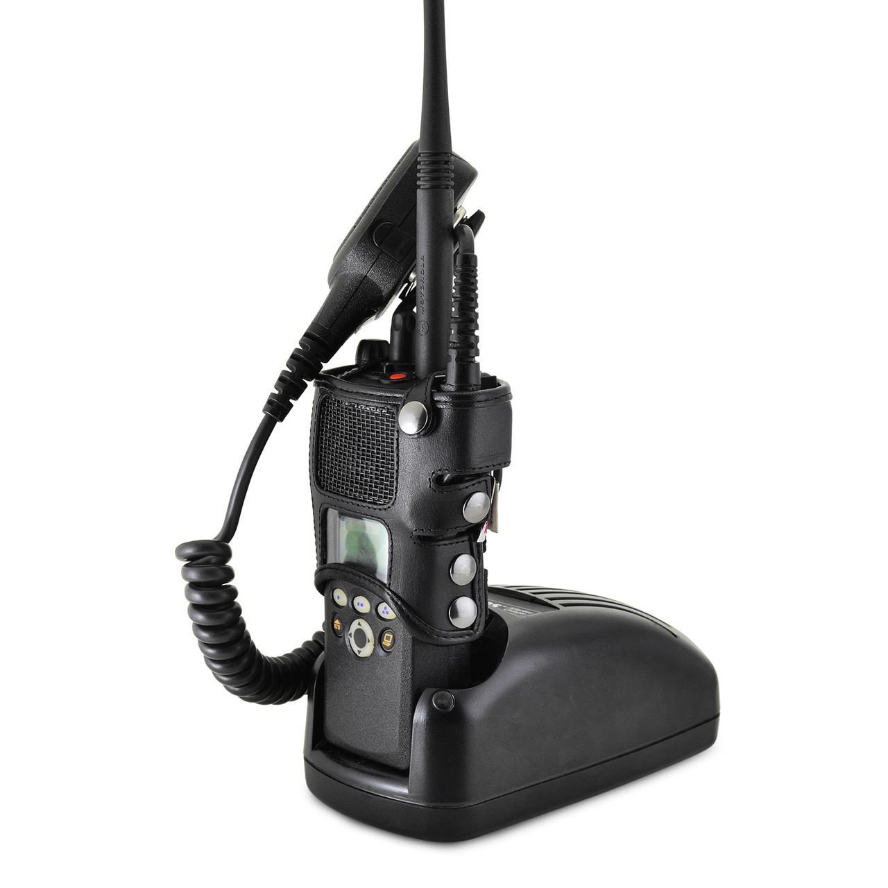 Motorola XTS2500 Dring 2 Way Radio Belt Clip Holder Black Leather