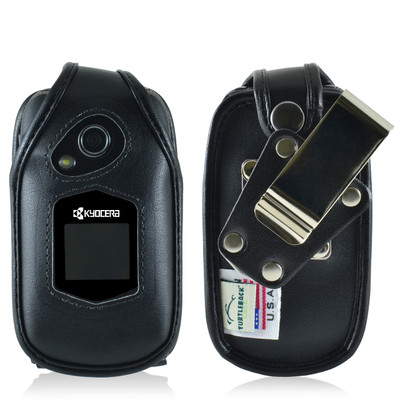 Kyocera DuraXTP Leather Fitted Case, Metal Belt Clip