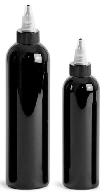 Empty Bottle - Round Black/Twist Cap 4oz Empty Bottle - Round Black/Twist Cap 4oz