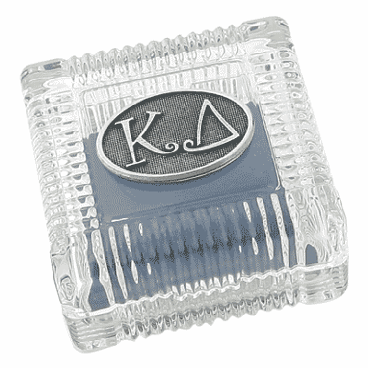 2 Piece Glass Keepsake Box with Oval Disk