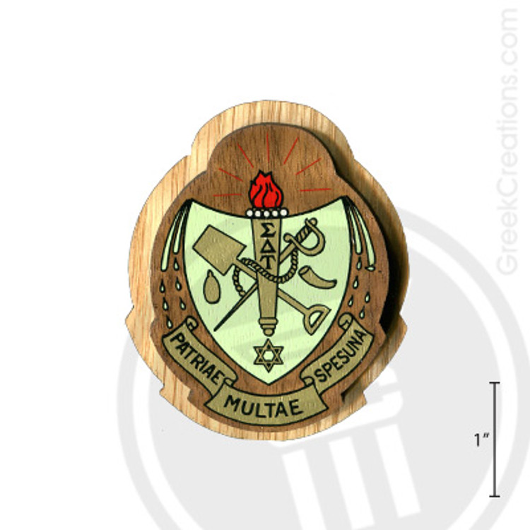 Sigma Delta Tau Large Raised Wooden Crest