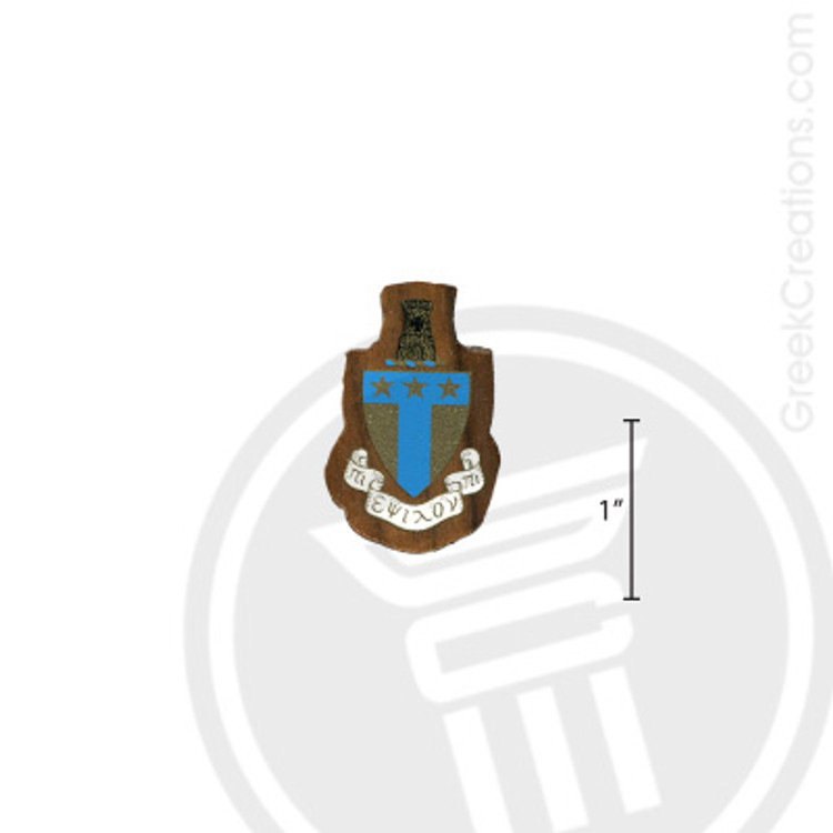 Alpha Tau Omega Small Raised Wooden Crest