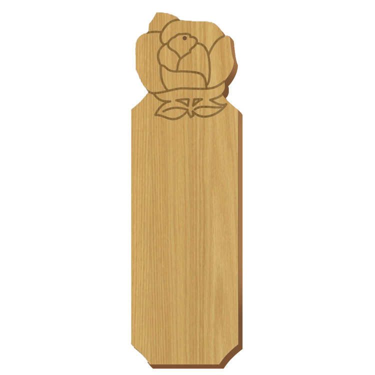 Blank Rose Symbol Oak Plaque