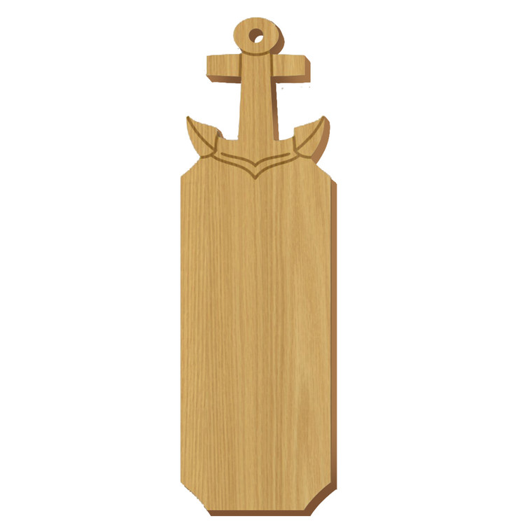 Blank Anchor Symbol Oak Plaque