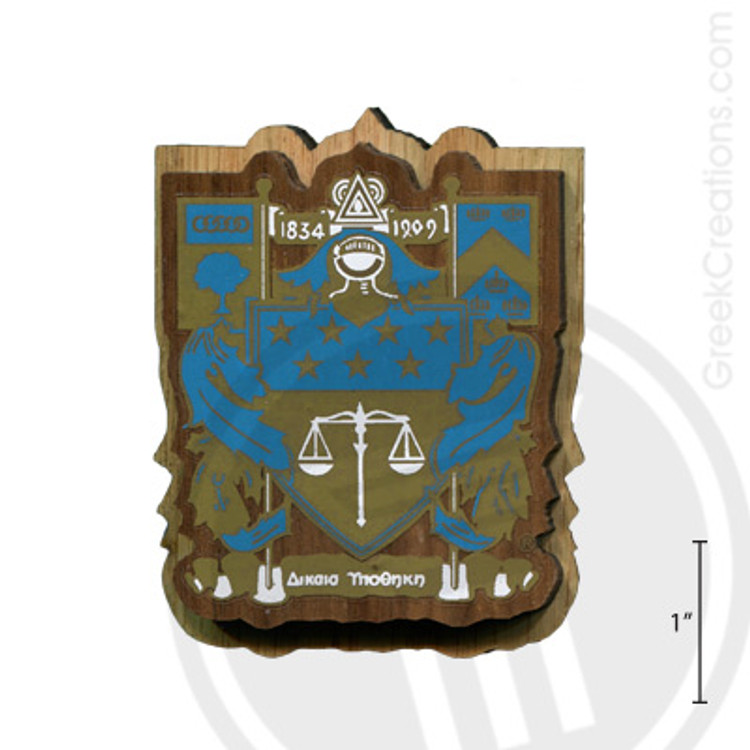 Delta Upsilon Large Raised Wooden Crest