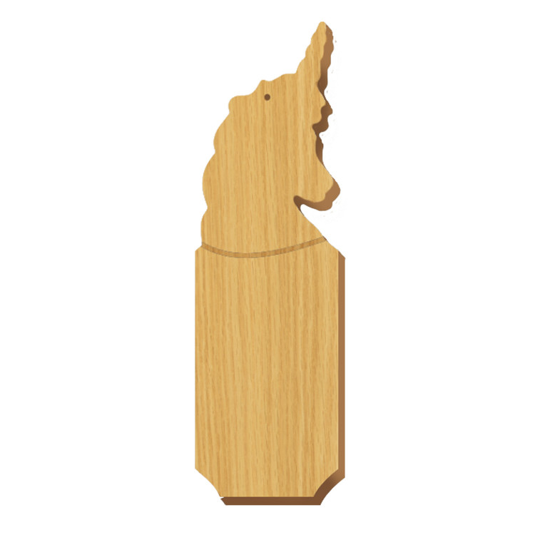 Theta Xi Unicorn Oak Plaque