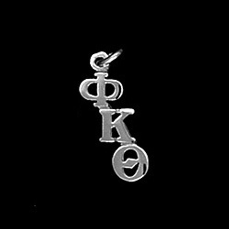 Sterling Silver Diagonal Letters Lavalier