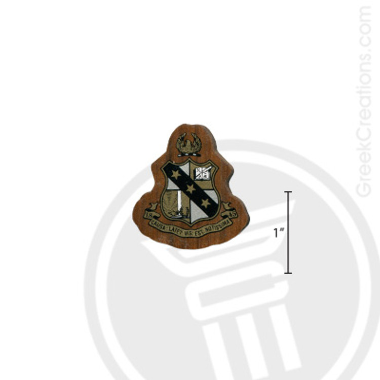 Alpha Sigma Phi Small Raised Wooden Crest