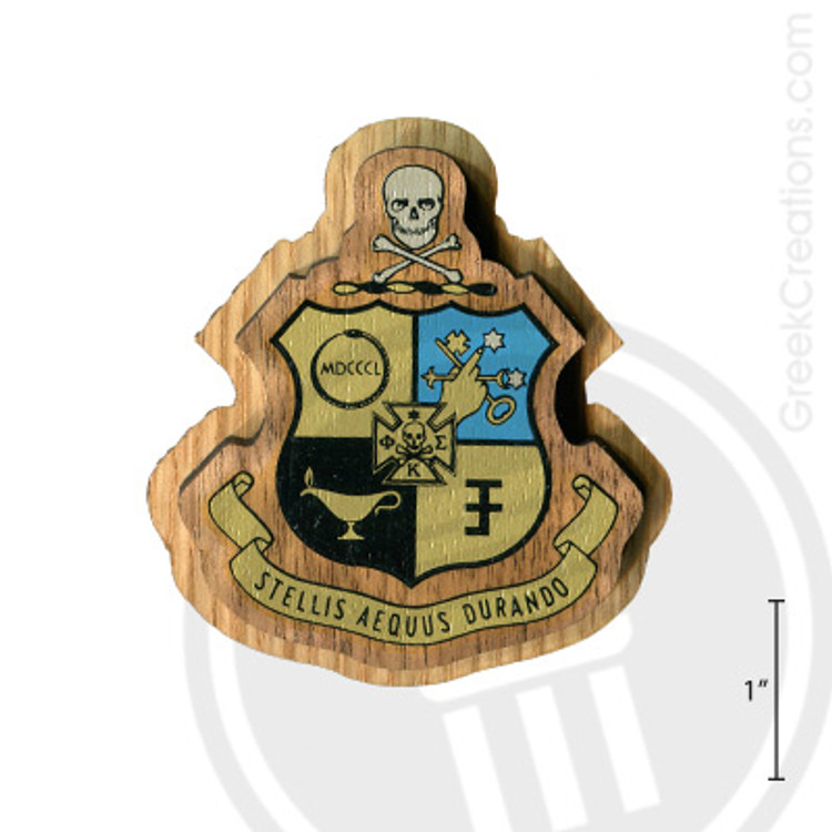 Phi Kappa Sigma Large Raised Wooden Crest