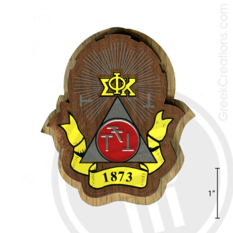 Phi Sigma Kappa Large Raised Wooden Crest