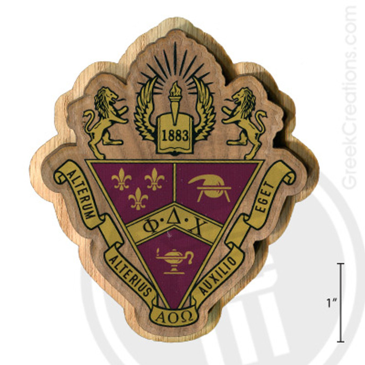 Phi Delta Chi Large Raised Wooden Crest